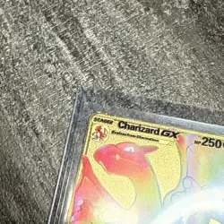 RARE Pokemon Charizard GX Rainbow Gold Metal Card 150/147 - Image 9