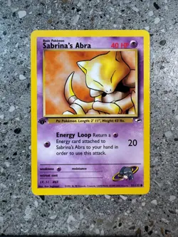 Pokemon TCG Cards 1st Edition Sabrina's Abra 91/132 Gym Heroes NM - Image 5