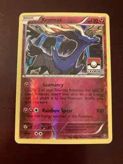 Xerneas 81/114 XY Steam Siege Reverse Holo Pokemon League Stamped Promo TCG Card - Image 3