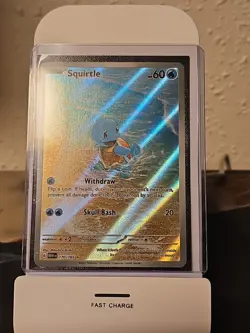 Squirtle Holo PokÃ©mon Card 170/165 - Withdraw/Skull Bash Moves - Image 1