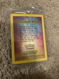Sealed Ancient Mew PokÃ©mon TCG 2000 Movie Promo Holo Foil Card WOTC - Image 1
