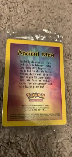Sealed Ancient Mew PokÃ©mon TCG 2000 Movie Promo Holo Foil Card WOTC - Image 3