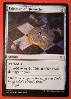 MTG, AETHERDRIFT: TALISMAN OF HIERARCHY, UNCOMMON #0142, DRC, REGULAR,  NM,  - Image 1