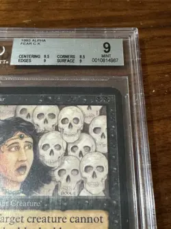 MTG Alpha Fear BGS 9 Mint - Image 3