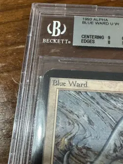 Magic: The Gathering MTG Blue Ward [Alpha Edition] Graded BGS 8.5 Near Mint - Image 2