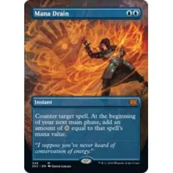 MANA DRAIN (BORDERLESS) Double Masters 2022 Magic MTG MINT CARD - Image 1