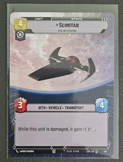 Star Wars Unlimited - Hyperspace Card LOF 497 Scimitar - Image 1