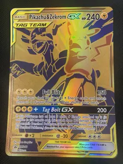 Pikachu & Zekrom GX Jumbo Black Star Promo Card #SM248 - Image 1