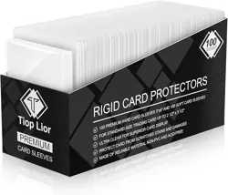 200 Pack Trading Card Sleeves,100 100 Hard Sleeves + 100 Clear Sleeves, - Image 1