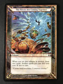 MTG Archenemy #35 The Pieces Are Coming Together Scheme Oversize Card 3.5x5" MP - Image 1