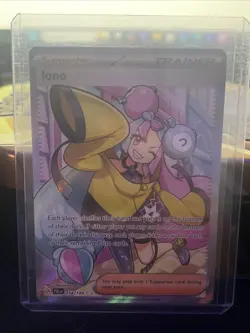 PokÃ©mon Iono TCG Full Art Trainer Paldea Evolved Ultra Rare Card 254/193 - Image 1