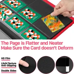 (2025) Trading Card Binder 9 Pocket, Premium Sports Collection Binder Game Cards - Image 3