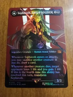 2025 MTG - SEPHIROTH: FABLED SOLDIER - (Borderless)(FOIL) - Final Fantasy - MINT - Image 1