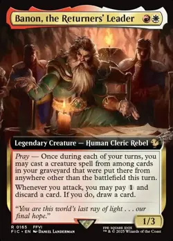 1x - Banon, the Returners' Leader - (extended art) - CMR: FINAL FANTASY - NM MTG - Image 1