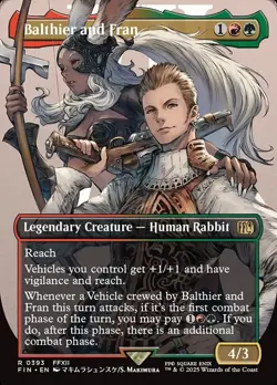 1x - Balthier and Fran - (borderless) - Final Fantasy - NM MTG - Image 1