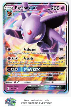 Espeon GX 61/149 - SM Base Set Ultra Rare Pokemon Holo LP - see Desc. - Image 1