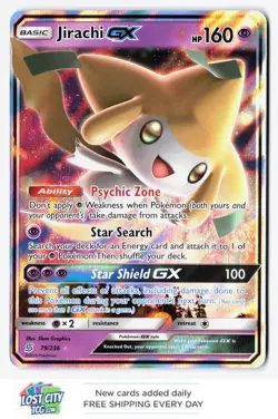 Jirachi GX 79/236 - SM: Unified Minds Ultra Rare Holo Pokemon NM - Image 1