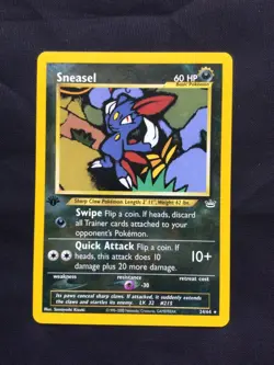 Pokemon Cards: 1st Edition Neo Revelation Rare: Sneasel 24/64 - Image 11