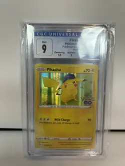 CGC 9 MINT Pikachu 028/078 HOLO RARE Go! Pokemon Card - Image 1