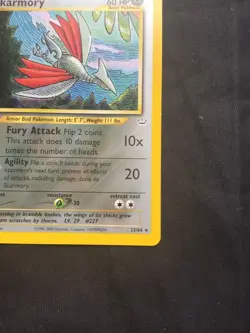 Pokemon Cards: Neo Revelation 1st Edition Rare: Skarmory 23/64 - Image 4