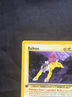 Pokemon Cards: Neo Revelation 1st Edition Rare: Raikou 22/64 - Image 2