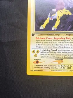 Pokemon Cards: Neo Revelation 1st Edition Rare: Raikou 22/64 - Image 5
