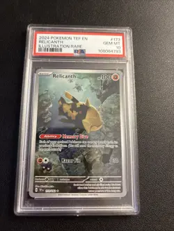 2024 Pokémon Relicanth Illustration Rare Card #173 PSA 10 Gem Mint - Image 1