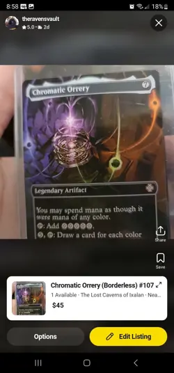 MTG Chromatic Orrery English Edition Borderless, Near Mint Condition - Image 2