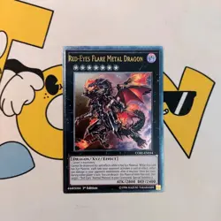 Yugioh Ultimate Rare Red-Eyes Flare Metal Dragon CORE-EN054 1st Edition card - Image 2