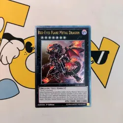 Yugioh Ultimate Rare Red-Eyes Flare Metal Dragon CORE-EN054 1st Edition card - Image 5