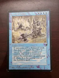 MTG Invoke Predjudice Legends English Rare Card MP Condition - Image 1
