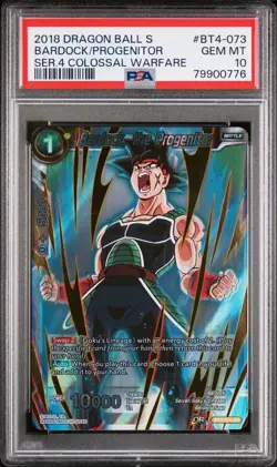 2018 Dragon Ball S Bardock the Progenitor BT4-073 SR Holo Foil PSA 10 Gem Mint - Image 1