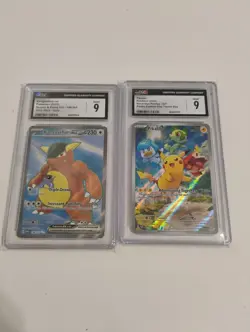 Pokemon Kangaskhan Ex 151/Pikachu Promo Full Art CGC Graded Holo Cards - Image 5