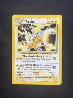 Pokemon Cards: Neo Revelation 1st Edition Rare: Raichu 21/64 - Image 11
