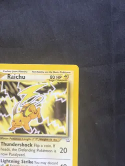 Pokemon Cards: Neo Revelation 1st Edition Rare: Raichu 21/64 - Image 13