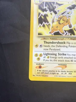 Pokemon Cards: Neo Revelation 1st Edition Rare: Raichu 21/64 - Image 5