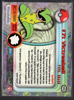 Victreebell #71 Topps TV Animation Pokemon Card Blue Logo Near Mint - Image 4