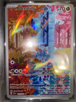 Pokémon Deerling TCG Full Art Holo Card 165/162 Temporal Forces Illustration - Image 1