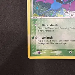 Pokemon Team Rocket Returns 82/109 Zubat Reverse Holo Stamped NM Card - Image 2