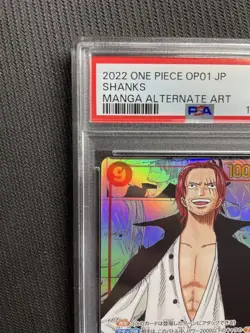 PSA 9 Shanks OP01-120 SEC Comic Parallel Manga Alt Art ONE PIECE Card Japanese - Image 2
