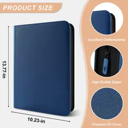 Trading Card Binder 9 Pocket, 432 Side-Loading TCG Album Folder Book Fit for ... - Image 4