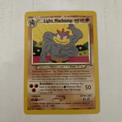 Light Machamp 2002 Pokemon Neo Destiny 1st Edition  25/105 Card Excellent - Image 1