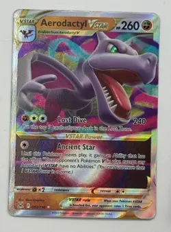 Pokémon TCG Aerodactyl Vstar 093/196 Lost Origin Ultra Rare NM Card SEE PICS - Image 1
