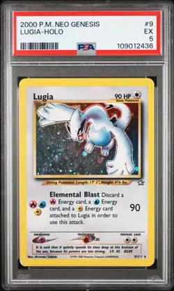 2000 POKEMON NEO GENESIS #9 LUGIA-HOLO PSA Graded, 9/111 - Image 1