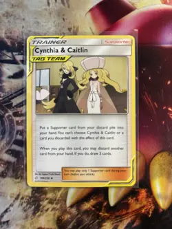 Cynthia & Caitlin 189/236 Cosmic Eclipse Pokemon TCG Regular Uncommon - Image 3