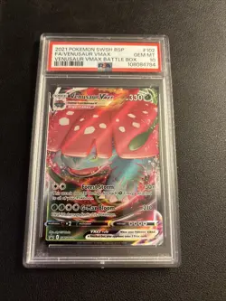 2021 Pokémon Venusaur VMAX GEM MT Graded Card #102 PSA 10 - Image 1