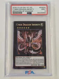 Cyber Dragon Infinity BOSH-EN094 PSA 9 MINT Secret Rare Yugioh 1st Edition *6969 - Image 5
