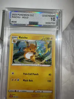 ⚡⚡ AGS 10 LEGENDARY Raichu CLL Classic Collection 009/032 Holo Pokemon Card Eng - Image 1