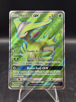 Pokemon TCG Virizion GX 197/214 SM Lost Thunder Ultra Rare Full Art Holo NM - Image 1