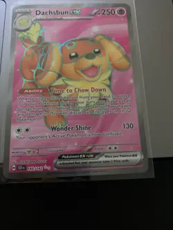 Dachsbun ex 160/142 Full Art Double Rare Stellar Crown Pokemon Card NM - Image 3